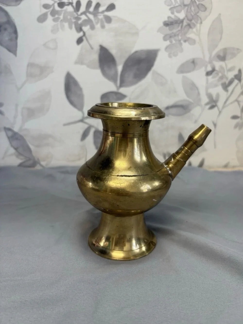 Vintage Brass  Base / Water Pipe Base – Antique-Style Indian Turkish Decor